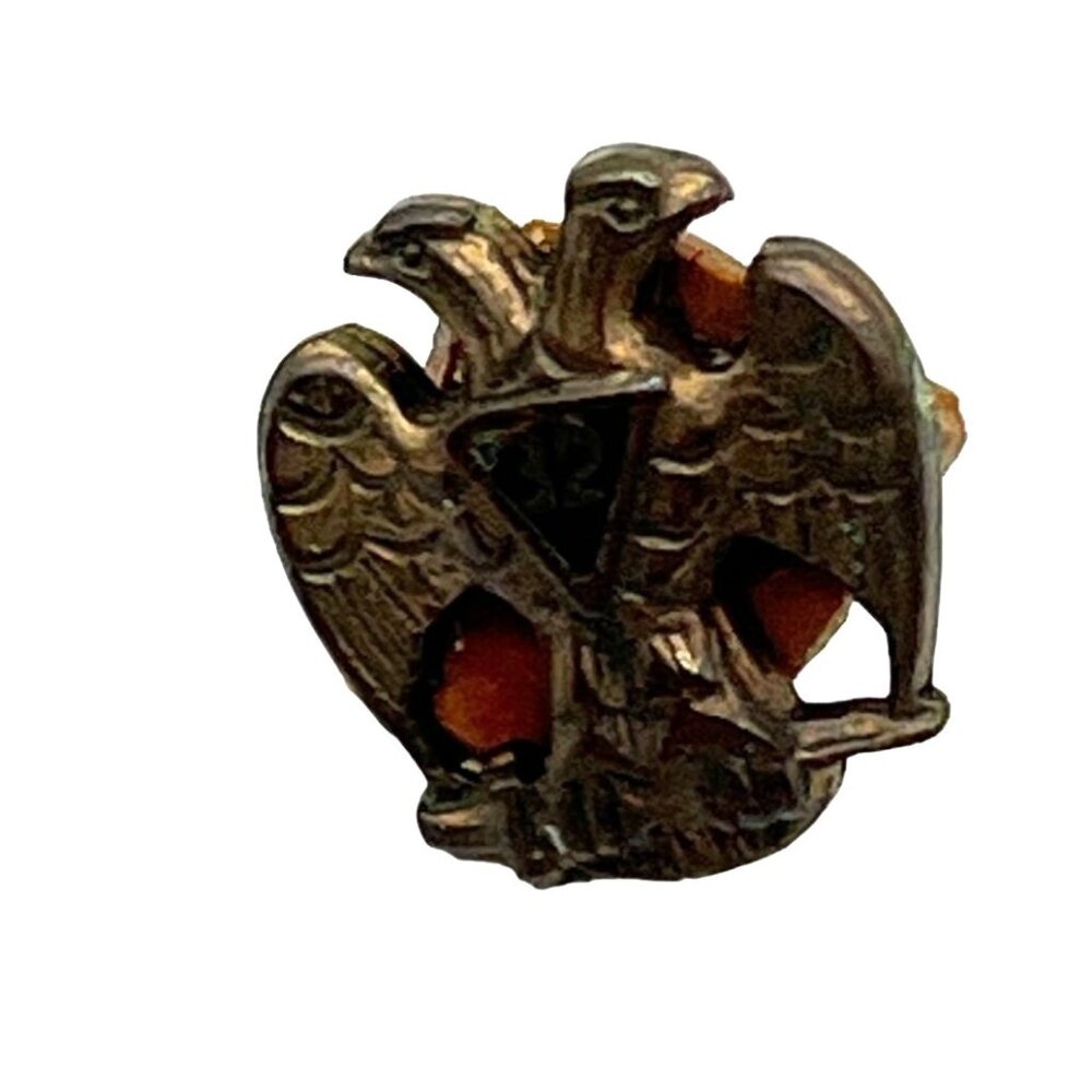 Vintage Double Eagle Pin Intricate Design Collectible Small Brooch Antique Finis